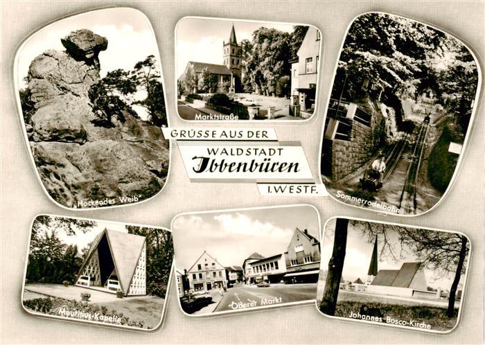 Ibbenbueren Hockendes Weib Mauritius Kapelle Marktstrasse Oberer Markt Sommerrod