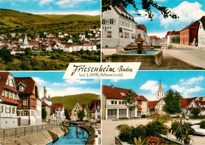 Friesenheim Baden Panorama Brunnen Kanal Marktplatz