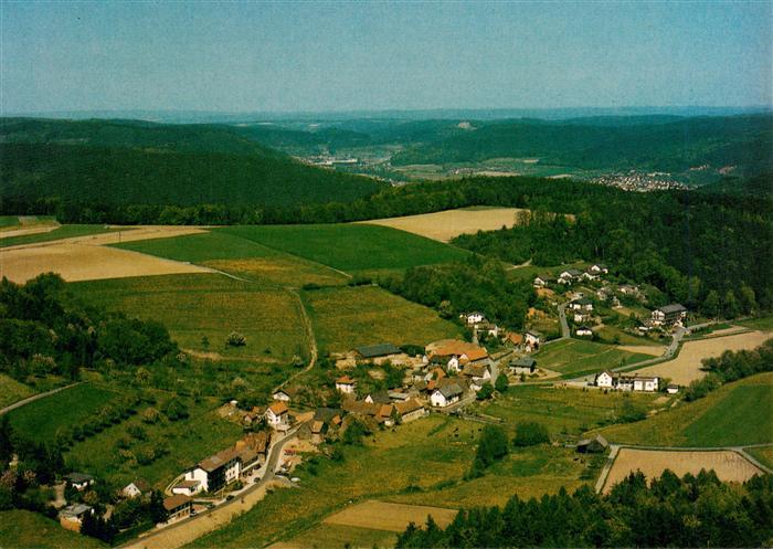 Annelsbach Hoechst  Odenwald Fliegeraufnahme mit Hotel Pension Rehblick