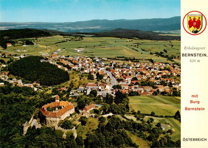 Bernstein Burgenland AT Fliegeraufnahme mit Burg Bernstein