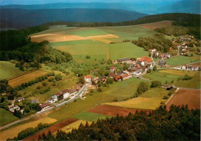 Hoechst Odenwald Fliegeraufnahme mit Pension Dornroeschen Gasthaus Cafe