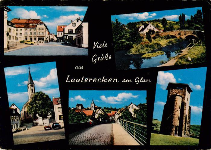 Lauterecken Marktplatz Alte Lauterbruecke Kirche am Markt Ehrenmal