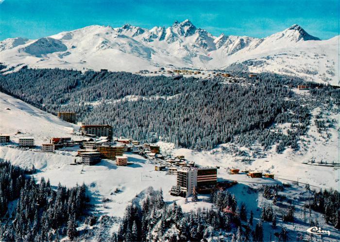 Courchevel Vue generale aerienne La Viselle et la Saulire
