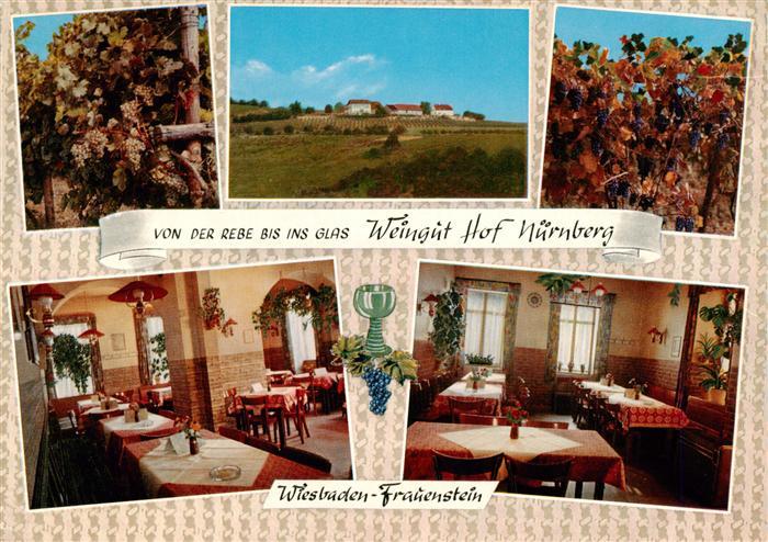 Frauenstein Wiesbaden Weingut Hof Nuernberg Gastraeume Reben