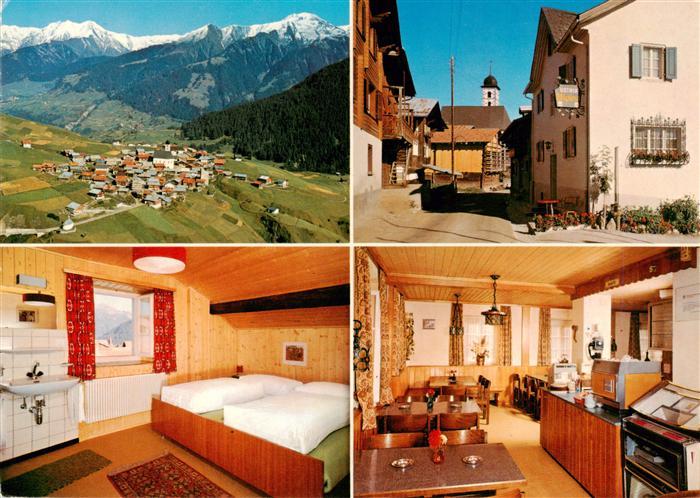 Lumbrein GR Restaurant Alpina Gastraum Gaestezimmer