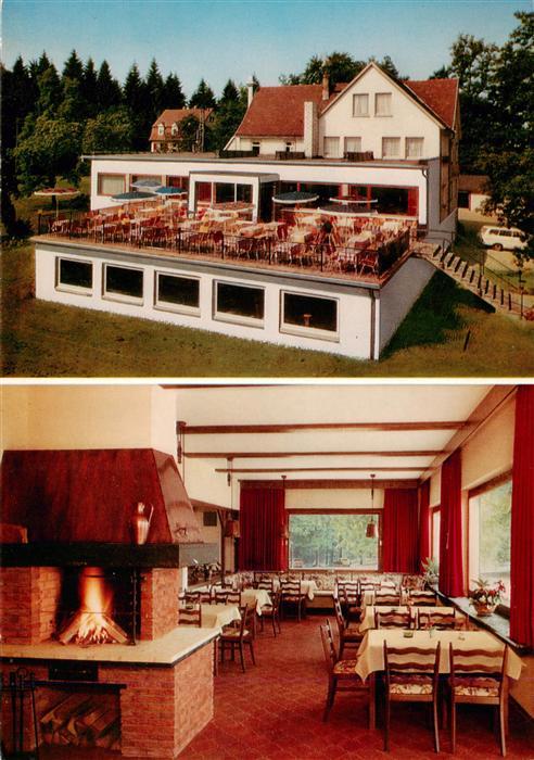 Sensbachtal Gasthof Hoehenpension Reussenkreuz Gastraum Kaminzimmer Terrasse