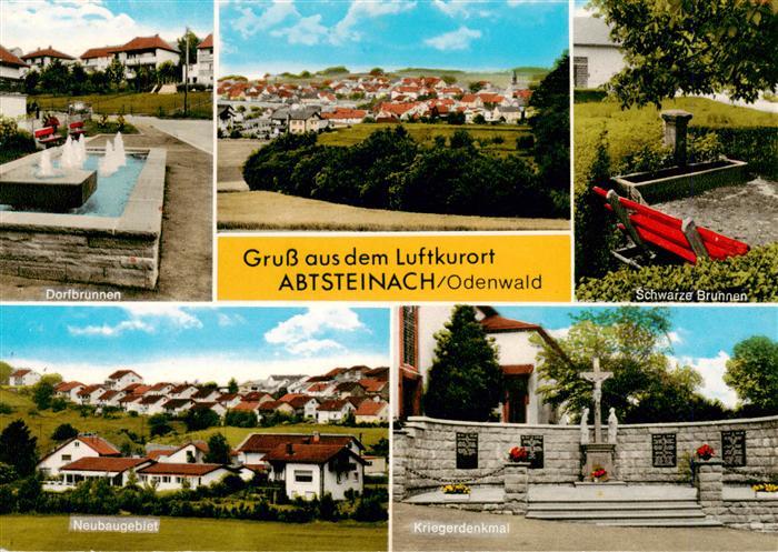 Abtsteinach Hessen Dorfbrunnen Panorama Schwarze Brunnen Neubaugebiet Kriegerden