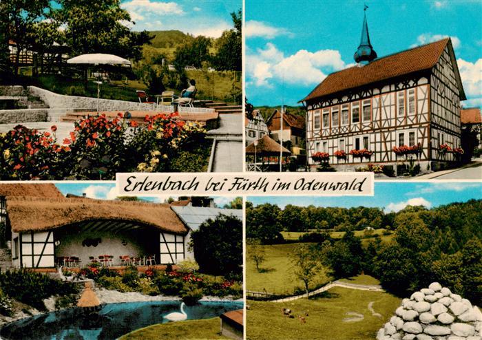 Erlenbach  Fuerth Speisegaststaette Schorsch Park Panorama Fachwerkhaus