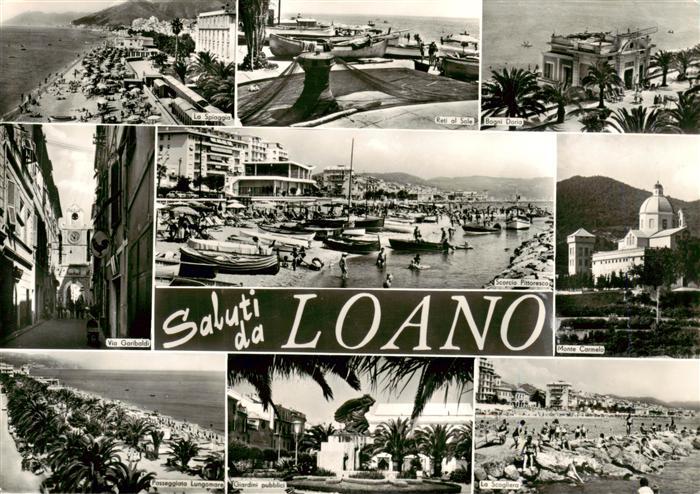 Loano Liguria IT La Spiaggia Via Garibaldi Passeggiata Lungomare Guardini Reti a