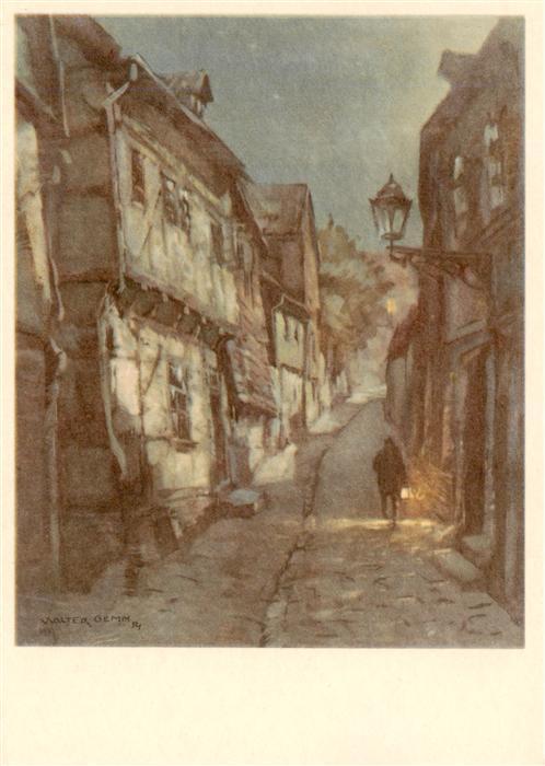 Alt Halberstadt Unter der Tanne Kuenstlerkarte