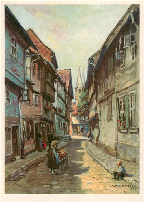 Alt Halberstadt Gemm Kleinblankenburg Kuenstlerkarte