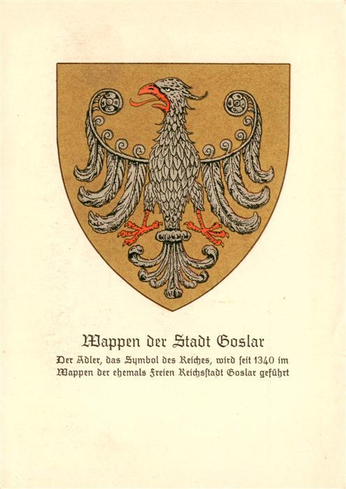 GOSLAR Harz Niedersachsen Wappen der Stadt