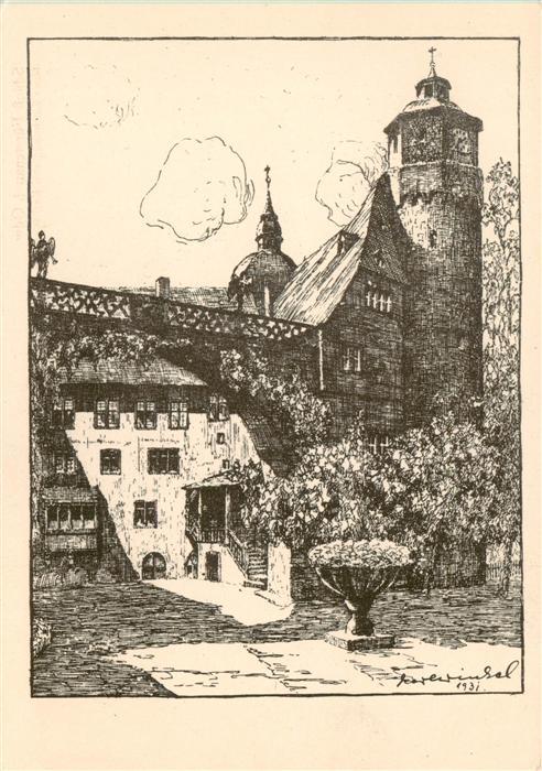 Fuerstenau Osnabrueck Schloss Fuerstenau Zeichnung