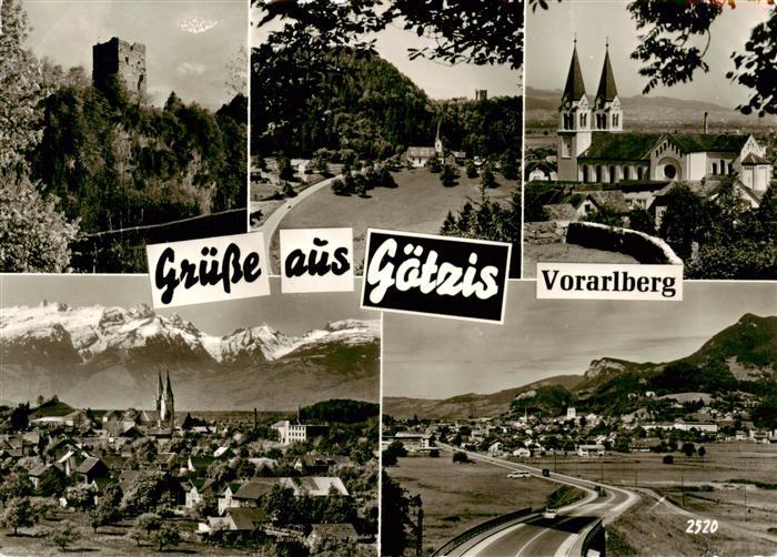 Goetzis Meschach Vorarlberg AT Burg Panorama Kirche Ortspartien