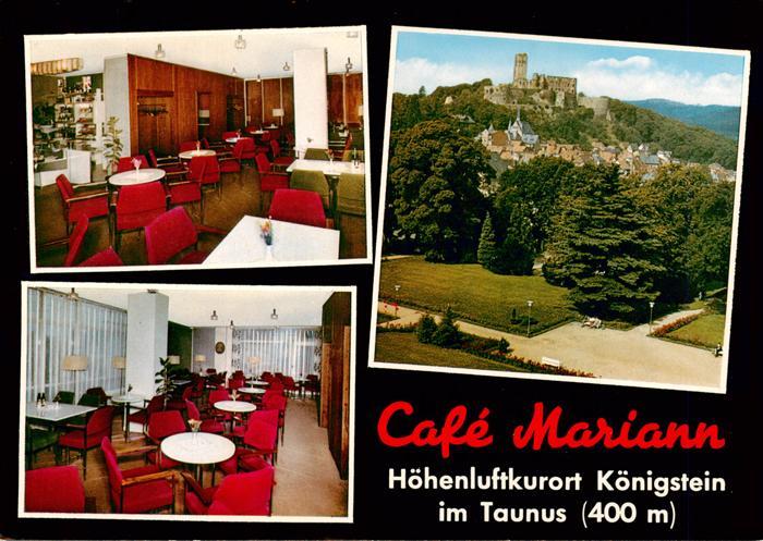Koenigstein  Taunus Cafe Mariann Gastraeume Burg