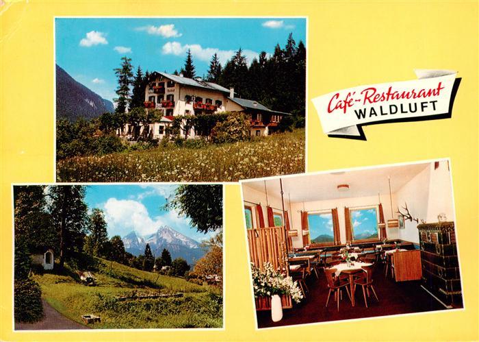 BERCHTESGADEN Bayern Cafe Restaurant Waldluft Gaststube Panorama