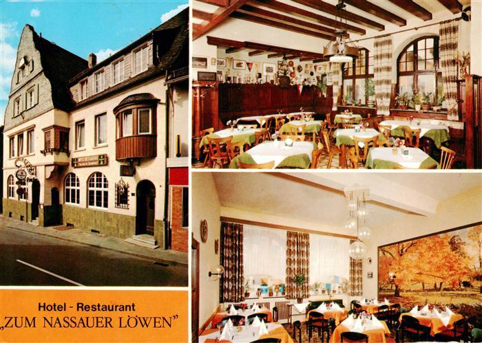 Nassau Lahn Hotel Restaurant Zum Nassauer Loewen Gastraeume