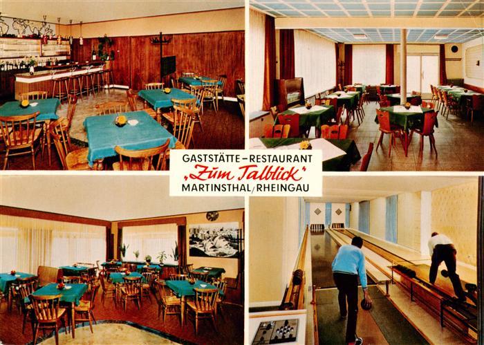 Martinsthal Gaststaette Restaurant Zum Talblick Gastraeume Kegelbahn