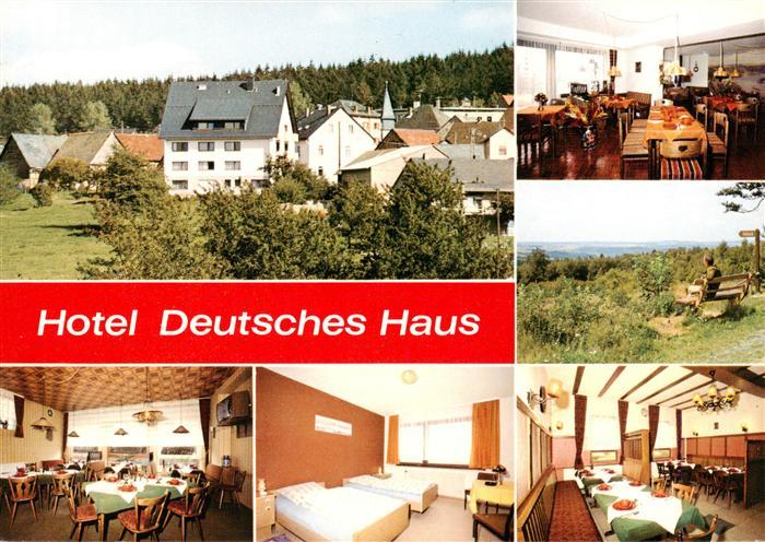Hausen Hoehe Hotel Deutsches Haus Gastraeume Gaestezimmer Panorama