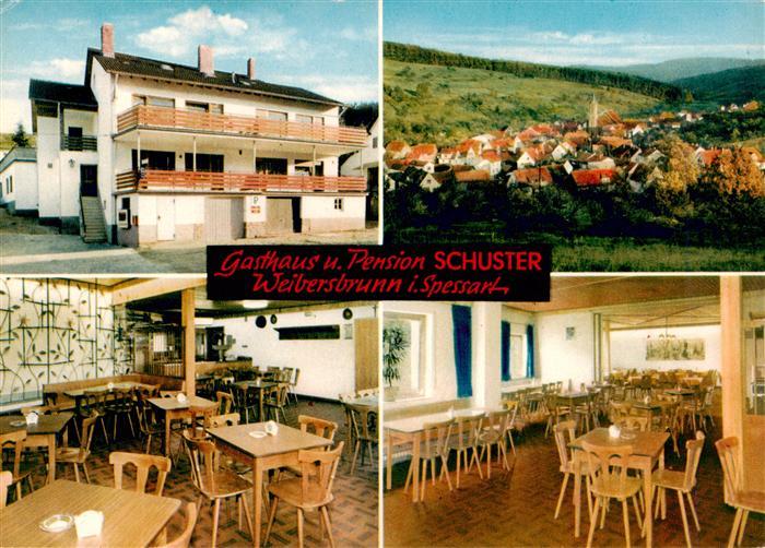 Weibersbrunn Gasthaus Pension Schuster Gastraeume Panorama