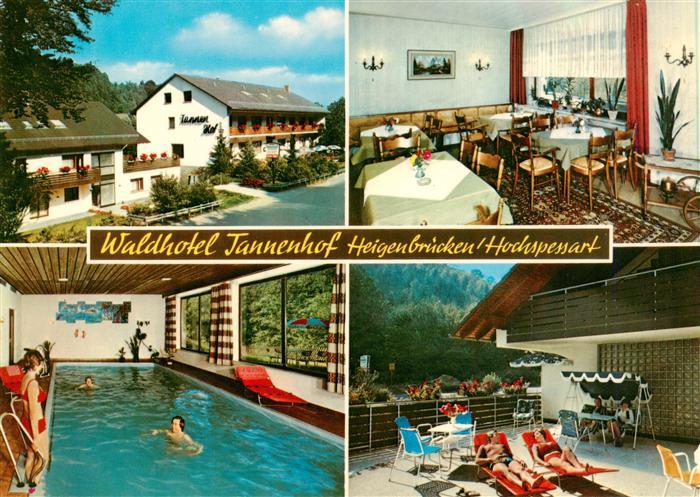Heigenbruecken Waldhotel Tannenhof Gastraum Hallenbad Terrasse