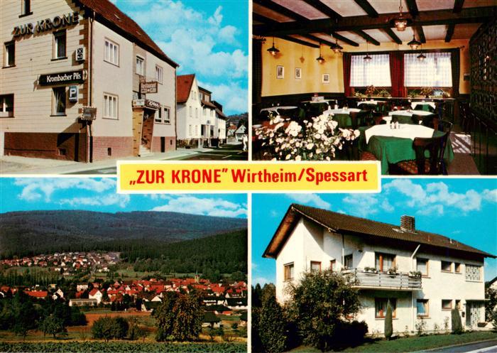 Wirtheim Biebergemuend Hotel Restaurant Zur Krone Gaststube Panorama