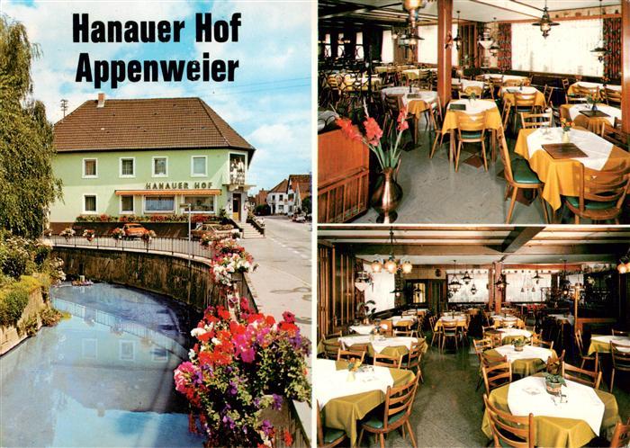 Appenweier Gasthof Pension Hanauer Hof Gastraeume Kanal