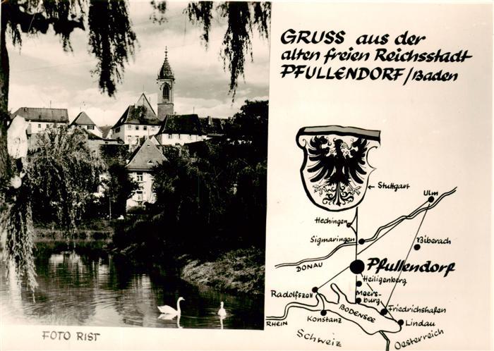 Pfullendorf Teilansicht mit Schwanenteich