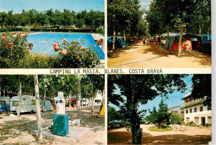 Blanes Costa Brava ES Camping La Masia Schwimmbad Zeltplatz Restaurant