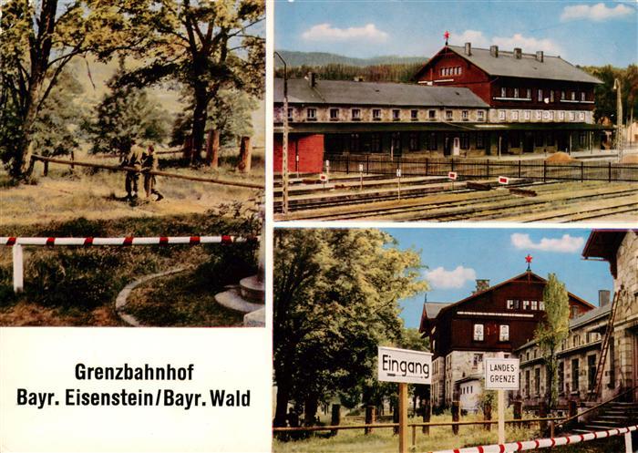 Bayrisch Eisenstein Grenzbahnhof Schranke Landesgrenze Eingang