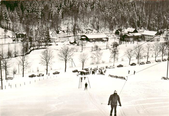 Holzhau Brand-Erbisdorf Winterpanorama Schlepplift