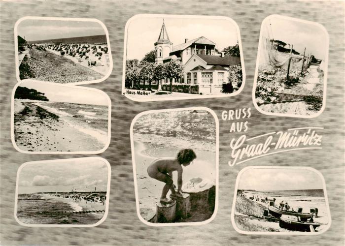 Graal-Mueritz Ostseebad Strandpartien Haus Malta Teilansichten