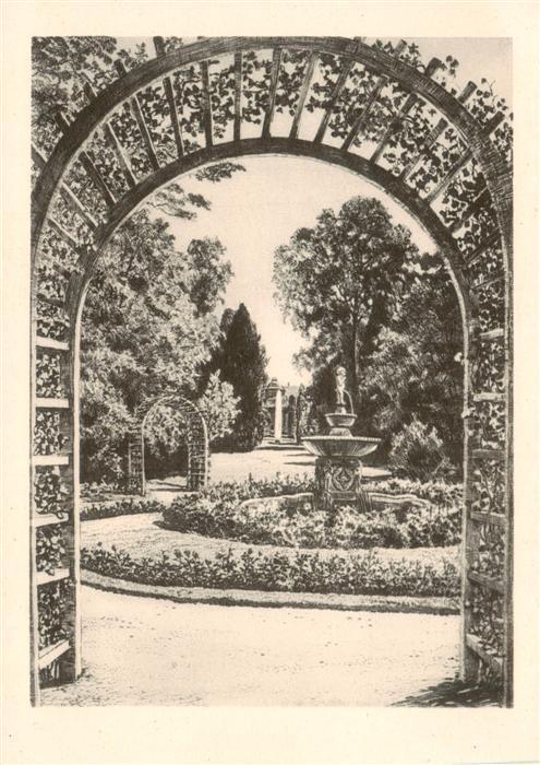 Bad Salzschlirf Schlosspark Radierung