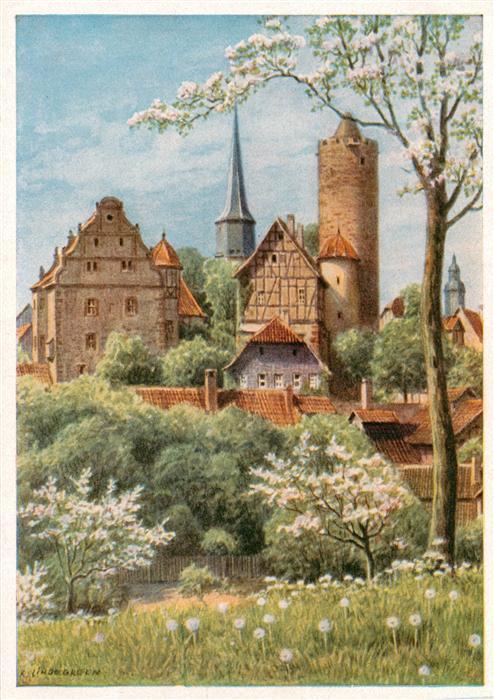 Schlitz Hessen Schloss Kuenstlerkarte