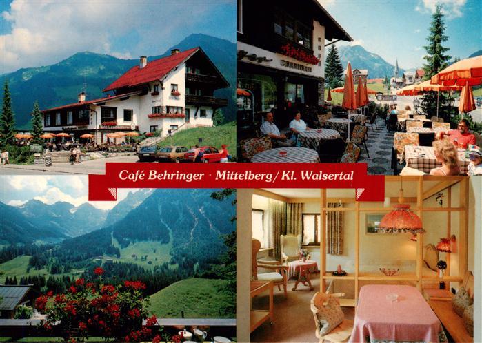 Mittelberg Kleinwalsertal AT Cafe Behringer Gaststube Terrasse Panorama