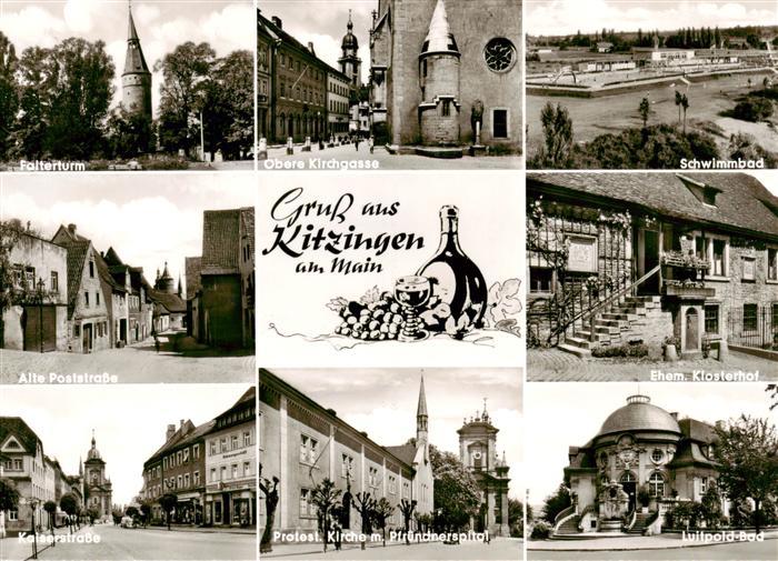 Kitzingen Main Falterturm Oberer Kirchgasse Schwimmbad Alte Poststrasse Kaiserst