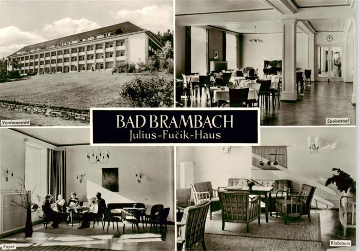 Bad Brambach Julius Fucik Haus Vorderansticht Speisesaal Foyer Klubraum