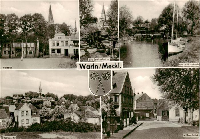 Warin Rathaus Die Seufzerbruecke Am Muehlenbach Teilansicht Muehlenbruecke