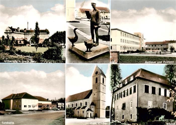 Wendlingen Neckar Moebelfabrik Behr Plastik Rathaus Postamt Turnhalle Kath Kirch