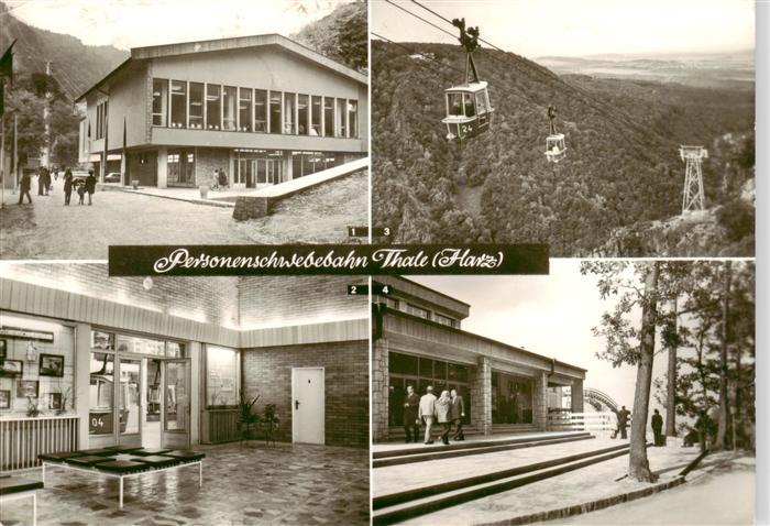 Thale Harz Personenschwebebahn Talstation Eingangshalle der Bergstation Blick zu