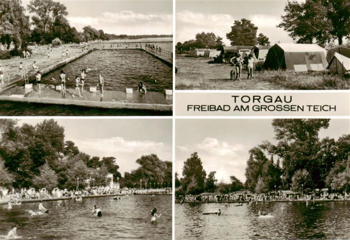 Torgau Freibad am grossen Teich Zeltplatz Teilansichten