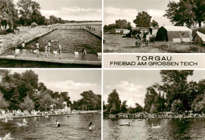 Torgau Freibad am grossen Teich Zeltplatz Teilansichten