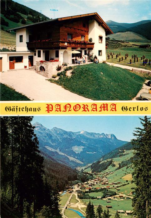 Gerlos Zillertal AT Gaestehaus Panorama Ortsansicht