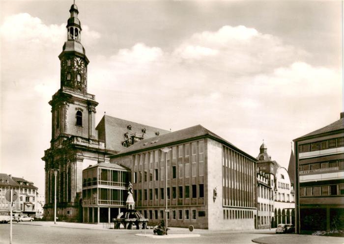 Worms Rhein Dreifaltigkeitskirche und Siegfried Denkmal