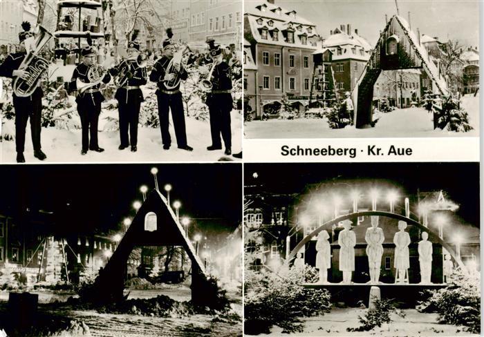 Schneeberg Erzgebirge Blasmusik Ortspartien zur Weihnachtszeit