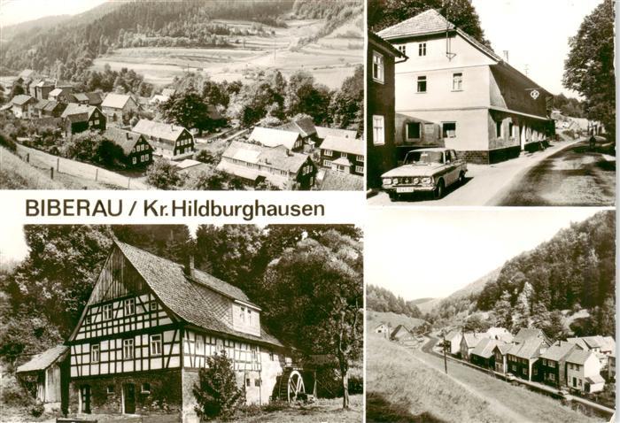 Biberau Schleusegrund Thueringen Teilansicht Gasthaus Zum goldenen Engel Rote Mu