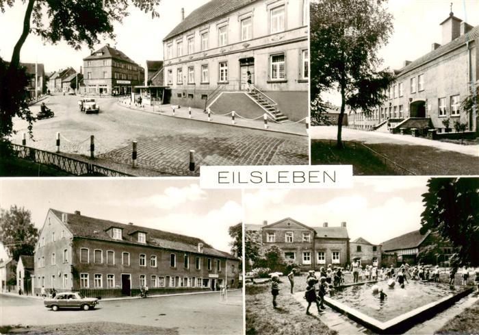 Eilsleben Ernst Thaelmann Strasse Oberschule Konsum Gaststaette Kindergarten