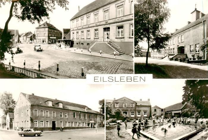 Eilsleben Ernst Thaelmann Strasse Oberschule Konsum Gaststaette Kindergarten