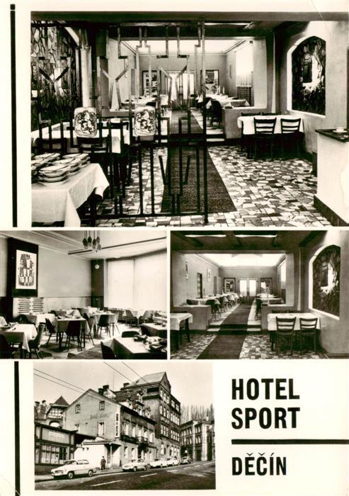 Decin Tetschen-Bodenbach Boehmen CZ Hotel Sport Gastraeume