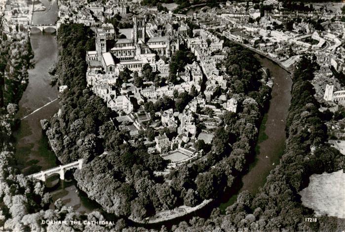 Durham  UK The Cathedral Fliegeraufnahme